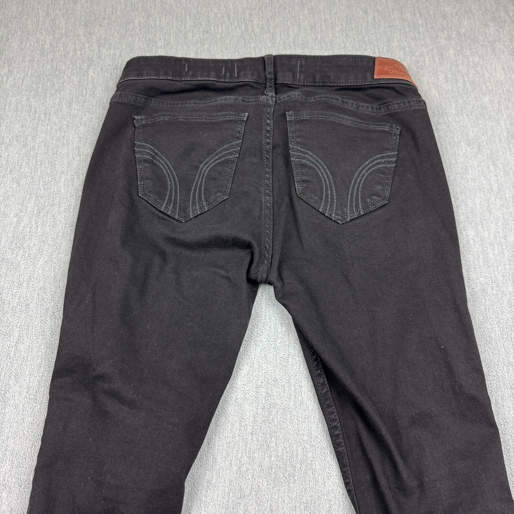 Hollister Jeans Womens 29x28 Black Low Rise Super Skinny Distressed Classic - Picture 12 of 14